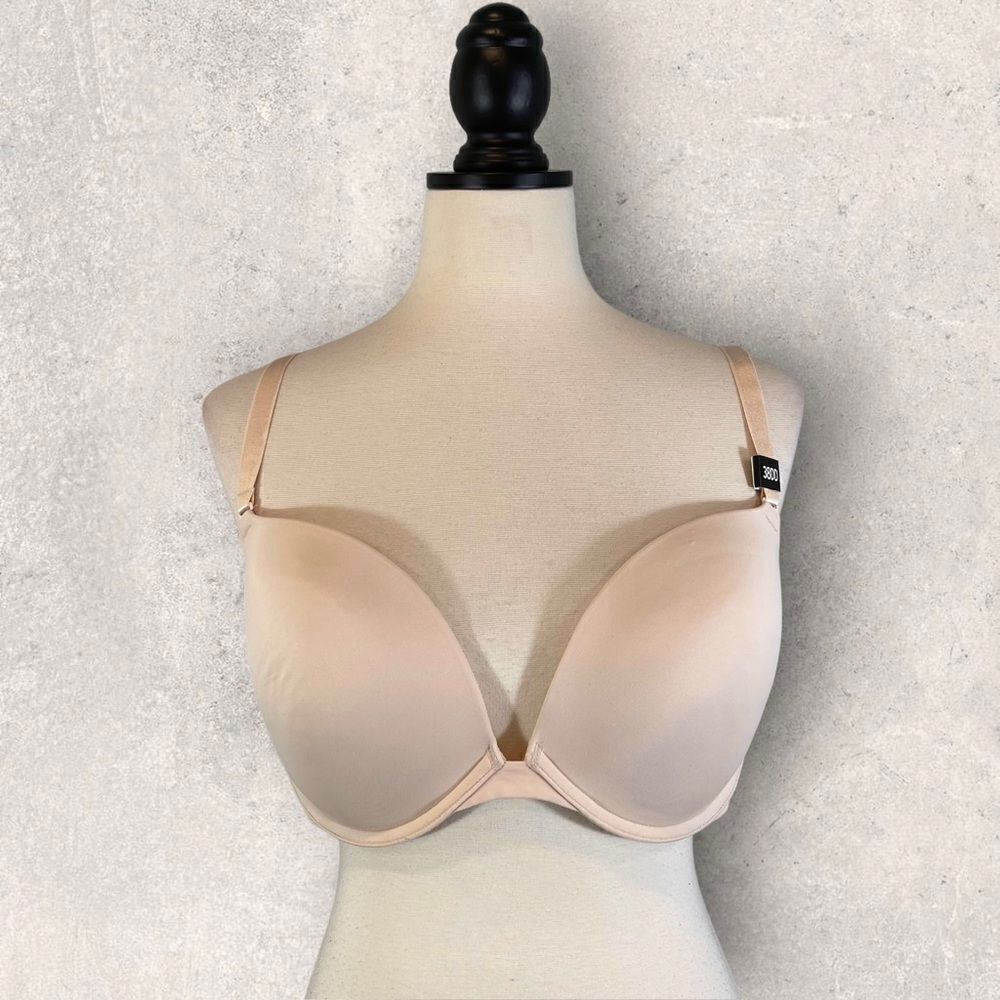 NWT Jezebel Tan/Nude Push-up Bra Underwired Back Close, 38DD